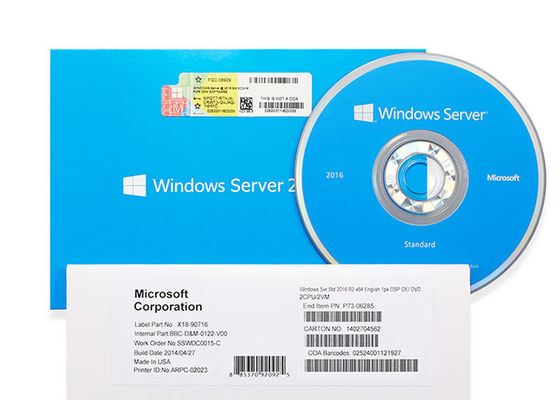 DVD Windows Server 2016 คีย์เวอร์ชันหลายภาษาระบบซอฟต์แวร์